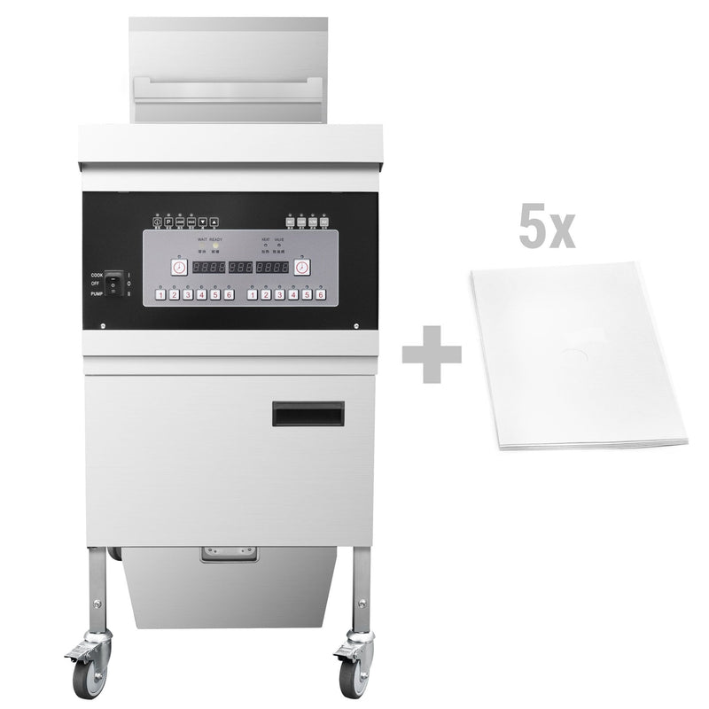 Frytkownica elektryczna z systemem filtrującym – 26 litrów – 14,2 kW – cyfrowa