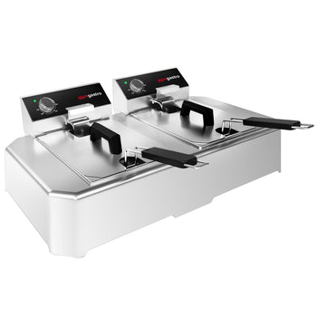 Podwójna frytownica elektryczna - 5+5 litrów - 7,5 kW - Prime Gastro