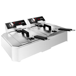 Frytownica elektryczna dwukomorowa nastolna - 5+5L - 7,5kW