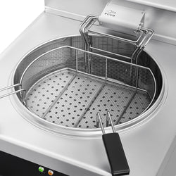 Frytownica elektryczna jednokomorowa nastolna - 25L - 14kW - Czarny
