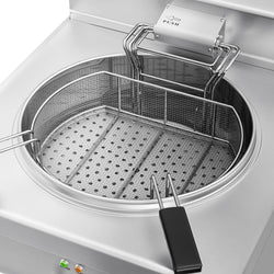 Frytownica elektryczna jednokomorowa nastolna - 25L - 15kW - z kranem spustowym