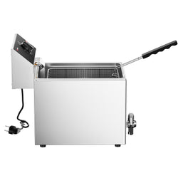 Frytownica elektryczna jednokomorowa nastolna - 12L - 3,25kW - z kranem spustowym