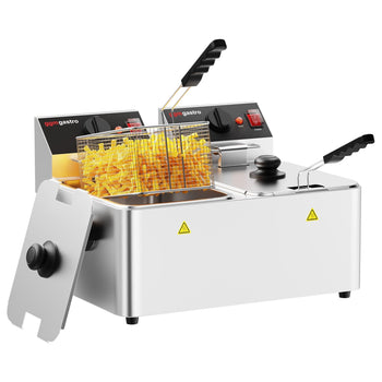 Frytownica elektryczna dwukomorowa nastolna - 4+4L - 5kW