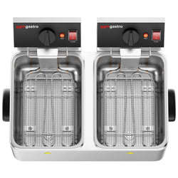 Frytownica elektryczna dwukomorowa nastolna - 4+4L - 5kW