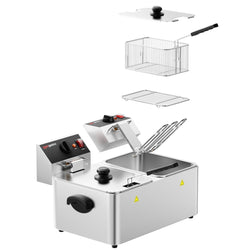 Frytownica elektryczna dwukomorowa nastolna - 4+4L - 5kW