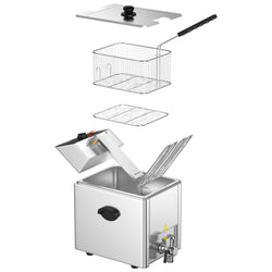 Frytownica elektryczna - 8 litrów - 3,25 kW - z kranem spustowym