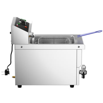 Frytownica elektryczna - 8 litrów - 3,25 kW - z kranem spustowym - Prime Gastro