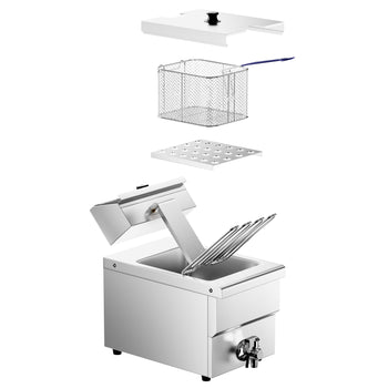 Frytownica elektryczna - 8 litrów - 3,25 kW - z kranem spustowym - Prime Gastro