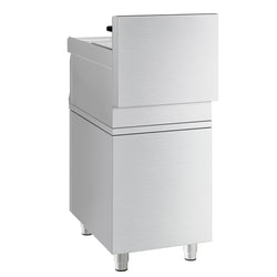Frytownica elektryczna jednokomorowa wolnostojąca na szafce - 10L - 9kW - z kranem spustowym - z kratką ochronną - z pokrywą