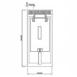 Frytownica elektryczna jednokomorowa nastolna - 10L - 13,2kW - z kranem spustowym - Czarny