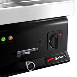 Frytownica elektryczna dwukomorowa nastolna - 10+10L - 18kW - z kranem spustowym - Czarny