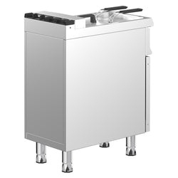 Frytownica elektryczna jednokomorowa wolnostojąca na szafce - 18L - 14kW - z zaworem spustowym - z zimną strefą