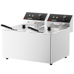 Frytownica elektryczna dwukomorowa nastolna - 8+8L - 6,5kW