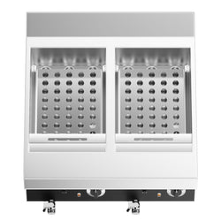 Podwójna frytkownica elektryczna – 600 mm – 13+13 litrów – 9 kW – z kranikiem spustowym