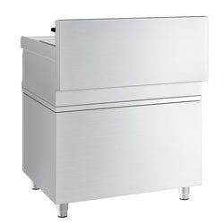 Frytownica elektryczna dwukomorowa wolnostojąca na szafce - 10+10L - 18kW - z kranem spustowym - z koszami - z pokrywami