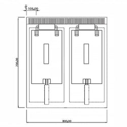 Frytownica elektryczna dwukomorowa wolnostojąca na szafce - 10+10L - 18kW - z kranem spustowym - z koszami - z pokrywami