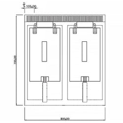 Frytownica elektryczna dwukomorowa nastolna - 10+10L - 18kW - z kranem spustowym