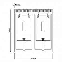 Frytownica elektryczna dwukomorowa wolnostojąca na szafce - 10+10L - 28,5kW - z kranem spustowym - Czarna