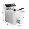 Frytkownica – elektryczna – 295 x 638 mm – 8 L – 3,25 kW – z kranem spustowym