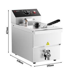 Frytownica elektryczna - 8 litrów - 3,25 kW - z kranem spustowym