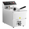 Frytkownica – elektryczna – 295 x 638 mm – 8 L – 3,25 kW – z kranem spustowym