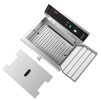 Smażalnik do pączków - 30 litrów - 5 kW - z kranem spustowym i półką z kratką ociekową - Prime Gastro