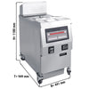 Frytkownica – elektryczna – 25 L – 14,2 kW – z systemem filtrowania oleju