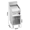Płyta grillowa – elektryczna – gładka – 4 kW – z powłoką z twardego chromu – z podstawą