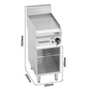 Commercial Electric Griddle - 4.0kW - Ribbed Plate - Cooking area: 296x430mm - on Stand