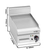 Płyta grillowa – elektryczna – ryflowana – 4 kW