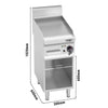 Płyta grillowa – elektryczna – gładka – 4 kW – z podstawą