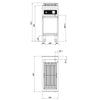 Grill elektryczny - 5,4kW - 400mm - Wolnostojący - 900mm głębokości - Ruszt na stałej wysokości - na podstawie otwartej