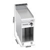 Commercial Electric Griddle - 5.7kW - Smooth Plate - Cooking area: 396x667mm - on Stand