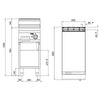 Commercial Electric Griddle - 5.7kW - Smooth Plate - Cooking area: 396x667mm - on Stand