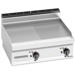 Elektryczna płyta grillowa - 9,6 kW - Gładka i Ryflowana