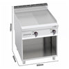 Commercial Electric Griddle - 11.4kW - Smooth/Ribbed Plate (half & half) - Cooking area: 796x667mm - on Stand
