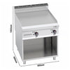 Commercial Electric Griddle - 11.4kW - Ribbed Plate - Cooking area: 796x667mm - on Stand