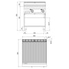 Commercial Electric Griddle - 11.4kW - Ribbed Plate - Cooking area: 796x667mm - on Stand