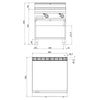 Commercial Electric Griddle - 11.4kW - Smooth Plate - Cooking area: 795x667mm - on Stand