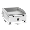 Płyta grillowa elektryczna - 3,5kW - Gładka - Powierzchnia: 385x415mm - nastawna