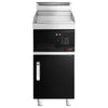 Płyta grillowa elektryczna - chromowana - 4,5kW - Gładka - Powierzchnia: 395x535mm - na podstawie z szafką - z szafką z 1 drzwiami