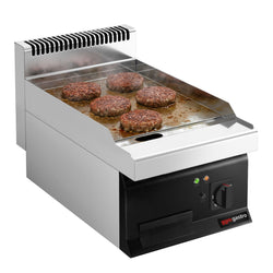 Płyta grillowa elektryczna - chromowana - 4,5kW - Gładka - Powierzchnia: 395x535mm - nastawna