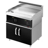 Płyta grillowa – elektryczna – gładka – 8,1 kW – z podstawą z 2 drzwiami – czarna – seria MARIO