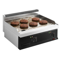 Płyta grillowa elektryczna - chromowana - 8,0kW - Gładka - Powierzchnia: 795x535mm - nastawna