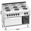 Electric Oven Range - 15.6kW - 6 plates - with Electric Oven Static Oven - 7.5kW