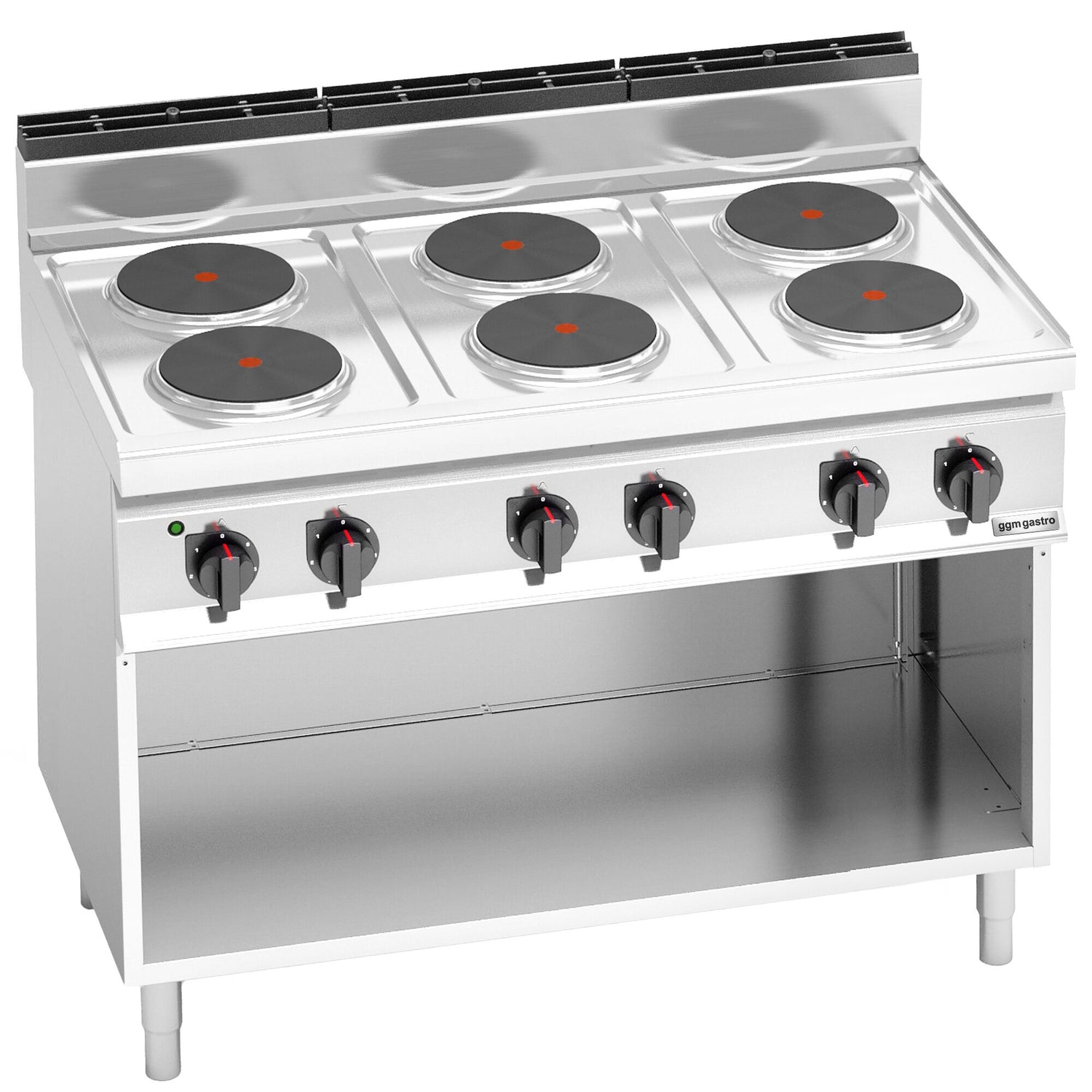 Kuchenka elektryczna - 15,6 kW - 6 płyt okrągłych - Prime Gastro