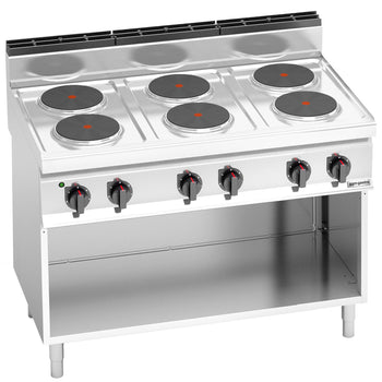 Kuchenka elektryczna - 15,6 kW - 6 płyt okrągłych - Prime Gastro