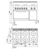 Electric Oven Range - 15.6kW - 6 plates - with Electric Oven Static Oven - 7.5kW