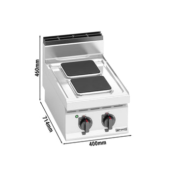 Elektryczna Kuchenka - 5,2 kW - 2 Płyty kwadratowe - Prime Gastro