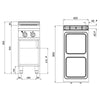 Electric Boiling Top - 7kW - 2 plates - with open base shelf - Heavy Duty